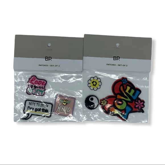 BP. 3-Pack Love and Kindness Iron On Patches - Picture 1 of 2
